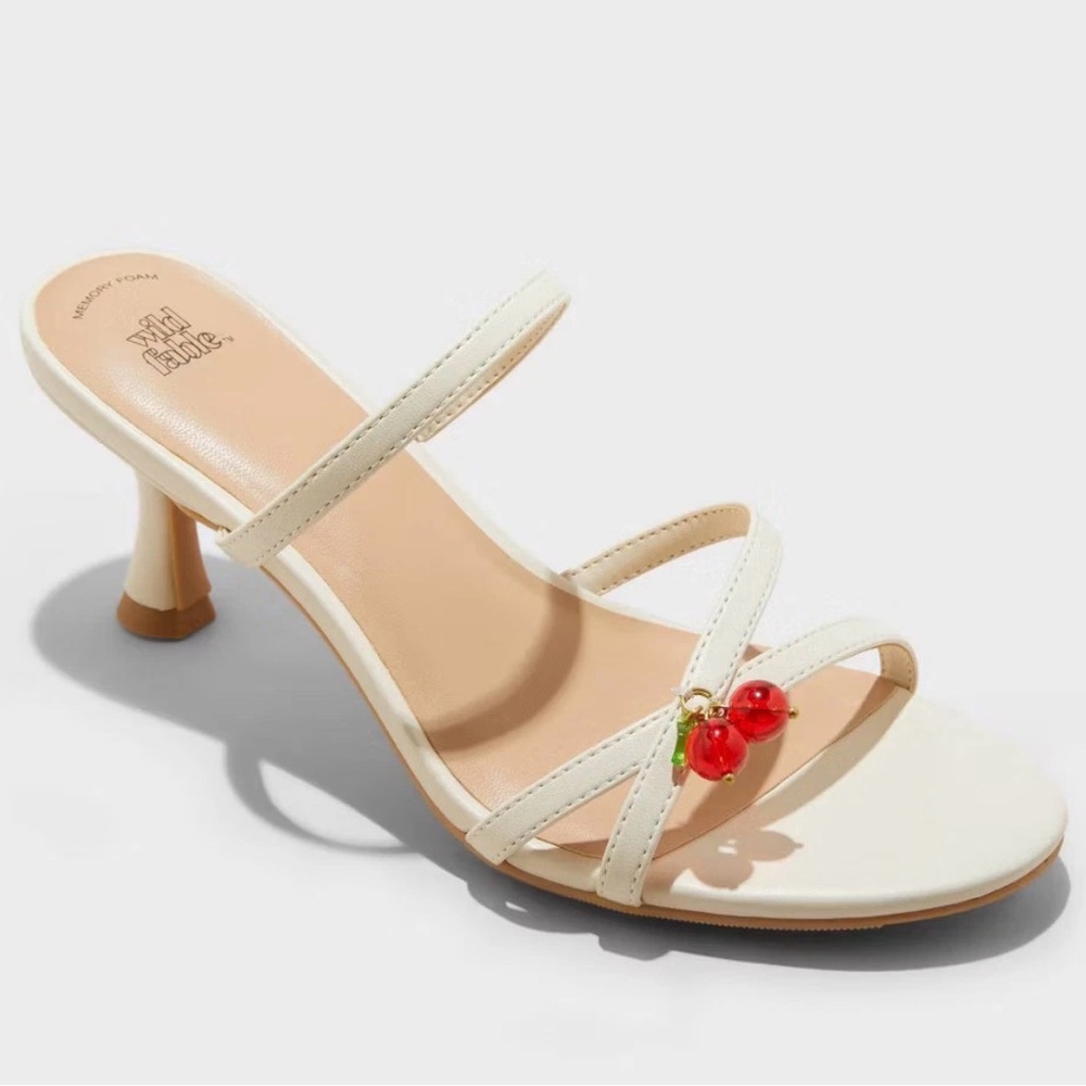 Women's Brodie Charm Strappy Heels with Memory Foam Insole - Wild Fable
